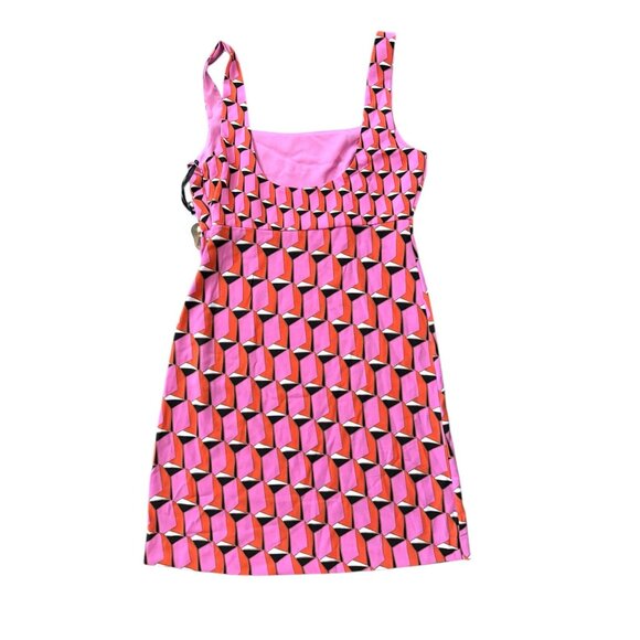 Diane Von Furstenberg x Target Pink Geometric Print Sleeveless Dress Women 0 NWT - Picture 2 of 8